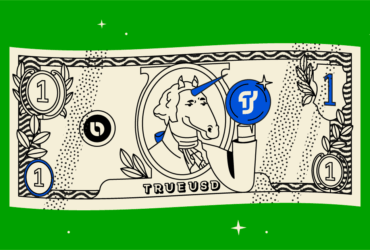 Nota de dólar representando a stablecoin TrueUSD